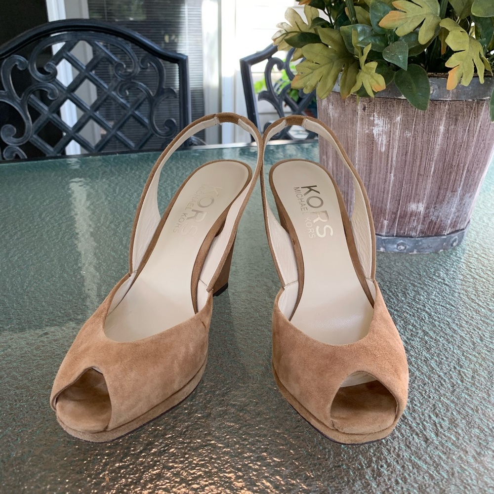 Michael Kors open toe sling back sandals SZ 9M
